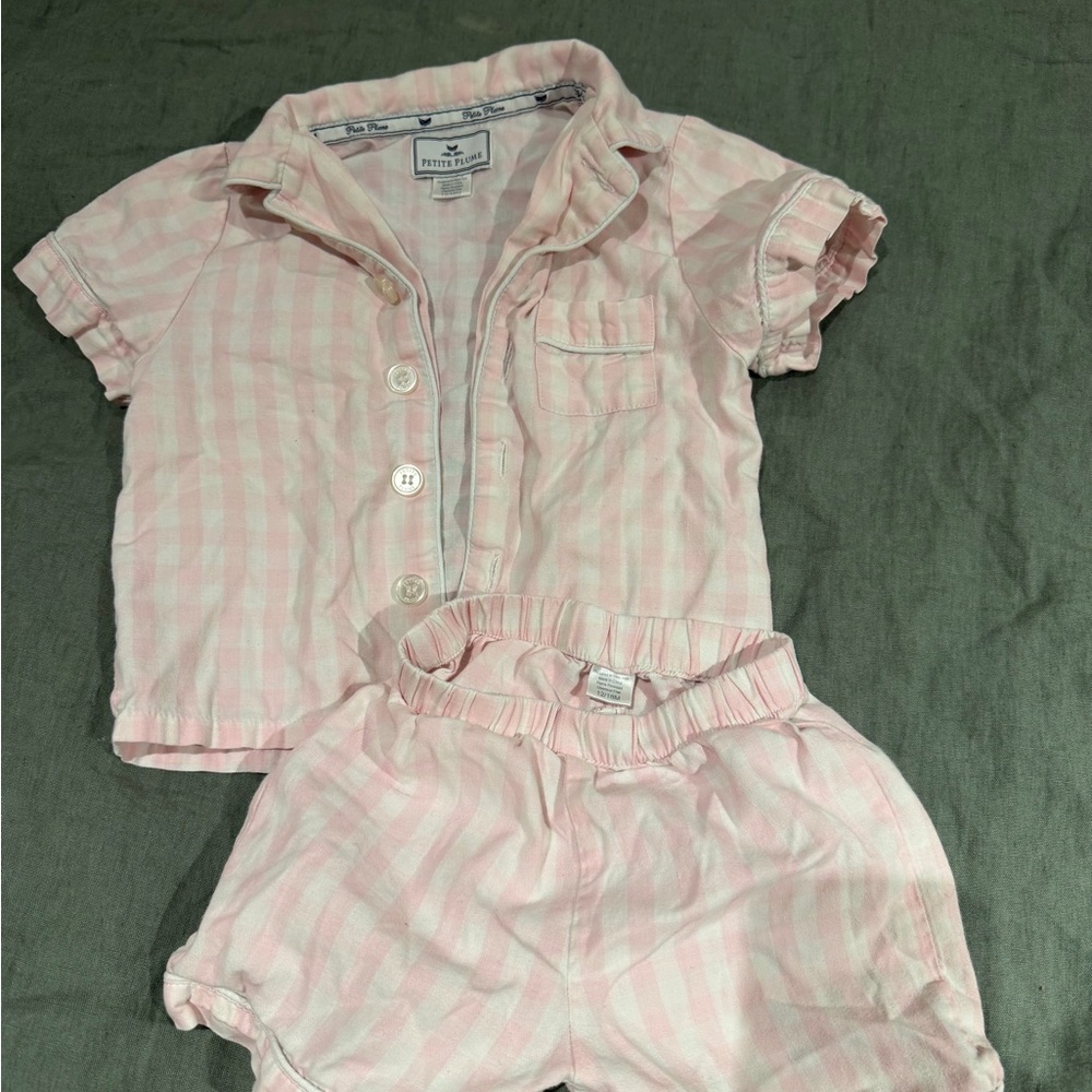 Petite Plume Pink Plaid Kids Pajama Set